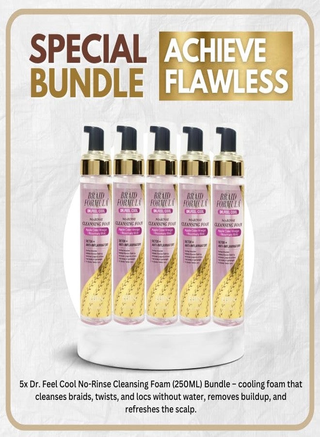 EBIN NEW YORK Foam Cleanser – 5x Dr. Feel Cool No-Rinse CleansingFoam 8.5oz with Braid Formula No-Rinse Cleansing Foam Apple Cider Vinegar & Rosemary Mint by EBIN NEW YORK Bundle – Scalp Refresh Gift Set (5 Items) - Image 2